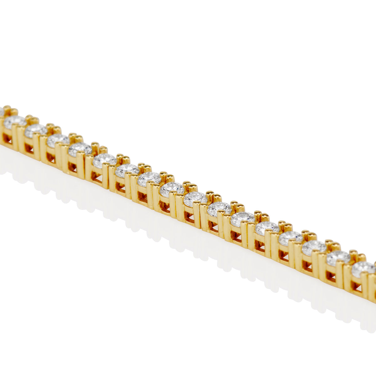 2mm Moissanite Tennis Bracelet in Yellow Gold